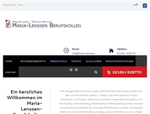 Tablet Screenshot of maria-lenssen-berufskolleg.de